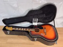 FENDER KINGMAN SCE 3TS CALIFORNIA SERIES ACOUSTIC GUITAR USED WITH CASE