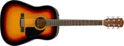 FENDER CD-60 DREADNOUGHT ACOUSTIC GUITAR V3 W/ CASE, WALNUT FB, SUNBURST