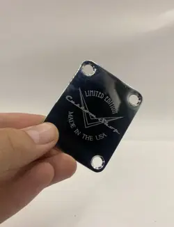 LASER ENGRAVED CUSTOM SHOP GUITAR NECK PLATE FOR FENDER GUITAR BASS