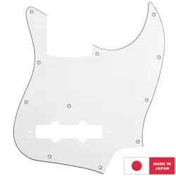 NEW 3-PLY 11 HOLE PICKGUARD FOR FENDER JAPAN 4 STRING JAZZ BASS - WHITE