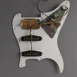 ~ 2004 STARCASTER BY FENDER STRATOCASTER LOADED 1 PLY HSS PICKGUARD ~