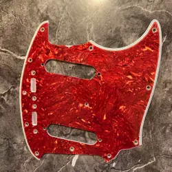 CELLULOID NITRATE TORTOISE PICKGUARD FOR MIJ FENDER MUSTANG MG-65
