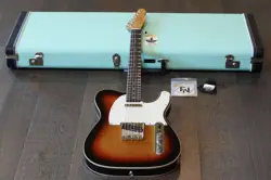 MINTY! 2024 RUTTERS TELE STYLE ELECTRIC GUITAR SUNBURST + FENDER CASE