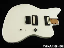 FENDER JIM ROOT JAZZMASTER V4 LOADED BODY GUITAR MAHOGANY SATIN WHITE