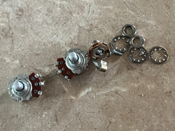 SET 1962 FENDER GUITAR POTS 1 MEG AUD JAGUAR JAZZMASTER