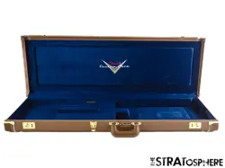FENDER CUSTOM SHOP STRATOCASTER TELE G+G BROWN HARDSHELL CASE, 59 STRAT TCP