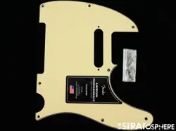 FENDER AMERICAN PROFESSIONAL II TELECASTER TELE PICKGUARD USA AGED WHITE 3 PLY