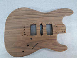 WALNUT (1PC) HSH HARDTAIL GUITAR BODY - FITS FENDER STRATOCASTER NECKS J2133