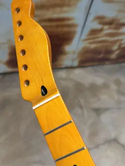 22FRETS YELLOW MAPLE ELECTRIC GUITAR NECK FOR FENDER TELE BODY GLOSS