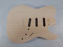 BASSWOOD SSS HARDTAIL GUITAR BODY - TELE- FITS FENDER STRATOCASTER NECKS J2137