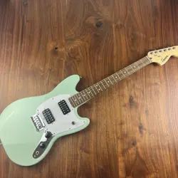SQUIER BY FENDER BULLET MUSTANG HH 6-STRING ELECTRIC GUITAR SURF GREEN EXCELLENT