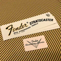 3PCS STRAT69&FENDER GUITAR LOGO DECAL WATERSLIDE TRANSFER GUITARS HEAD HEADSTOCK