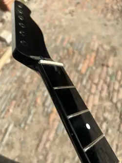 STAINLESS STEEL 21FRETS BLACK MAPLE FENDER TELE ELECTRIC GUITAR NECK GLOSS DIY