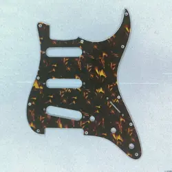 PARTS FOR US FENDER STANDARD STRAT GUITAR PICKGAURD SCRATCH PLATE, 4PLY FLAME 8