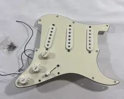 2015 FENDER STRATOCASTER STANDARD MIM LOADED 3-PLY PICKGUARD SSS WHITE W/ HW