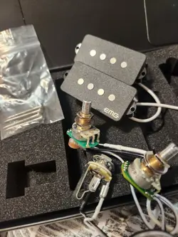 EMG GEEZER BUTLER PICKUPS BLACK PHZ FOR FENDER PRECISION P BASS STYLE GUITAR