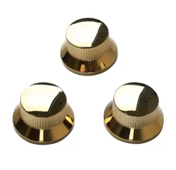 3 GUITAR KNOBS VOLUME TONE CONTROL FOR ELECTRIC FENDER SQ STRATOCASTER GOLD
