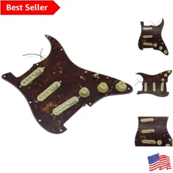 VINTAGE TORTOISE PICKGUARD FOR FENDER STRATOCASTER WITH WILKINSON PICKUPS