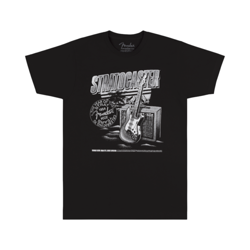 NEW FENDER STRATOCASTER 70TH ANNIVERSARY T-SHIRT - BLACK - M