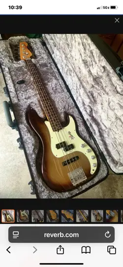 2023 FENDER AMERICAN ULTRA PRECISION P BASS 4 STRING USA BASS GUITAR MOCHA BURST