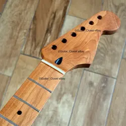 UNFINISHED ROASTED MAPLE STRAT GUITAR NECK STAINLESS FITS WARMOTH & FENDER USMBC