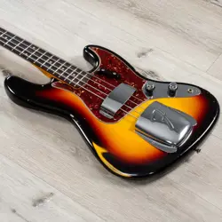 MINT FENDER CUSTOM SHOP 1962 JAZZ BASS RELIC, ROSEWOOD FRETB, 3-COLOR SUNBURST