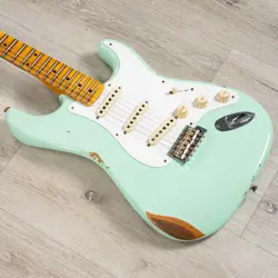 MINT FENDER CS '58 STRAT RELIC GUITAR MAPLE NECK SUPER FADED AGED SURF GREEN