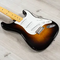 MINT FENDER VNTG CUSTOM 1955 STRATOCASTER NOS GUITAR, WIDE-FADE 2-COLOR SUNBURST