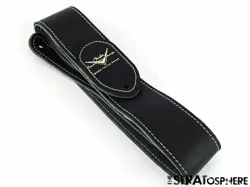 FENDER CUSTOM SHOP GUITAR STRAP BLACK LEATHER FROM SM22 60 TELE CUSTOM CC