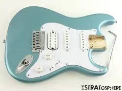 LOADED FENDER SQUIER AFFINITY SERIES STRATOCASTER JUNIOR HSS STRAT BODY, IBM!