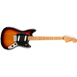 MINT FENDER PLAYER II MUSTANG GUITAR, MAPLE FINGERBOARD, 3-COLOR SUNBURST