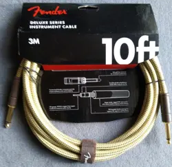 FENDER® DELUXE INSTRUMENT CABLE 3M TWEED