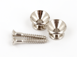 GENUINE FENDER ORIGINAL VINTAGE STYLE GUITAR STRAP BUTTONS - NICKEL, PAIR