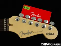 USA FENDER JEFF BECK STRAT NECK + LOCKING TUNERS AMERICAN LSR ROSEWOOD