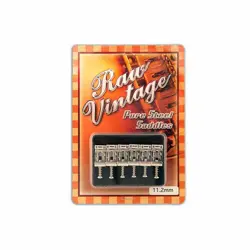 MINT RAW VNTG RVS-112 FENDER USA TYPE PURE STEEL SADDLES 11.2MM 441 PITCH 6 SET