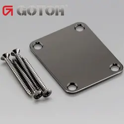 NEW GENUINE GOTOH NBS-3 - NECK JOINT PLATE W/ SCREWS FIT FENDER - COSMO BLACK