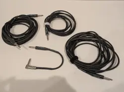 SET OF 4 FENDER ELECTRO-VOLT LOW-NOISE INSTRUMENT CABLES VERSAFIT CHANGBAO AUDIO
