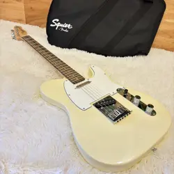 SQUIER BY FENDER TELECASTER WHITE ELECTRIC GUITAR CLASSIC DESIGN EXCELLENT SOUND