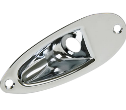 NEW GENUINE FENDER STRATOCASTER JACK PLATE - CHROME