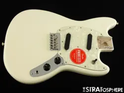 USED FENDER PLAYER MUSTANG LOADED BODY ALDER OFFSET SHAPE OLYMPIC WHITE