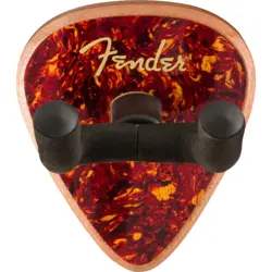 MINT FENDER 351 GUITAR OR BASS GUITAR WALL HANGER, TORTOISESHELL MAHOGANY
