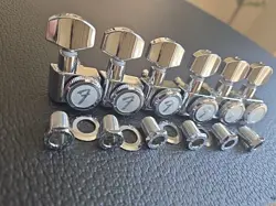 FENDER LOCKING GUITAR TUNERS CHROME STRAT TELE STRATOCASTER TELECASTER