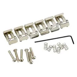 MINT FENDER AMERICAN VINTAGE STRATOCASTER GUITAR BRIDGE SADDLES, SET OF 6 NICKEL