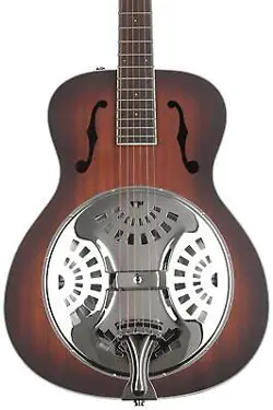 FENDER PR-180E RESONATOR GUITAR - AGED COGNAC BURST
