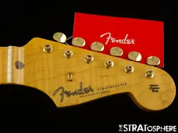 USA FENDER CUSTOM SHOP 70TH ANNIE 54 STRAT NOS GOLD NECK & TUNERS FLAME MAPLE.