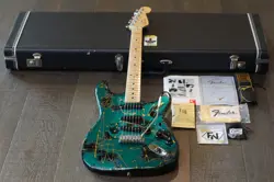 RARE! 1994 FENDER CUSTOM SHOP ALUMINUM STRATOCASTER ANODIZED GREEN + COA OHSC