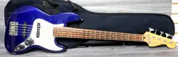 2001 5-STRING FENDER JAZZ BASS/STRAP MADE IN MEXICO FERRO FINGERBOARD NAVY BLUE