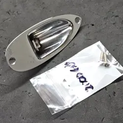 OLD FENDER 60'S STRAT CHROME OUTPUT JACK CUP ASSEMBLY REISSUE / VINTERA GUITAR