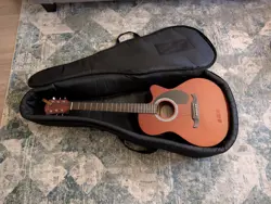 FENDER FA-135CE ALL MAHOGANY CONCERT ACOUSTIC ELECTRIC GUITAR - WITH CASE