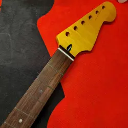 TINTED FLAME MAPLE STRAT NECK FITS FENDER STRATOCASTER BODY 22 FRETS